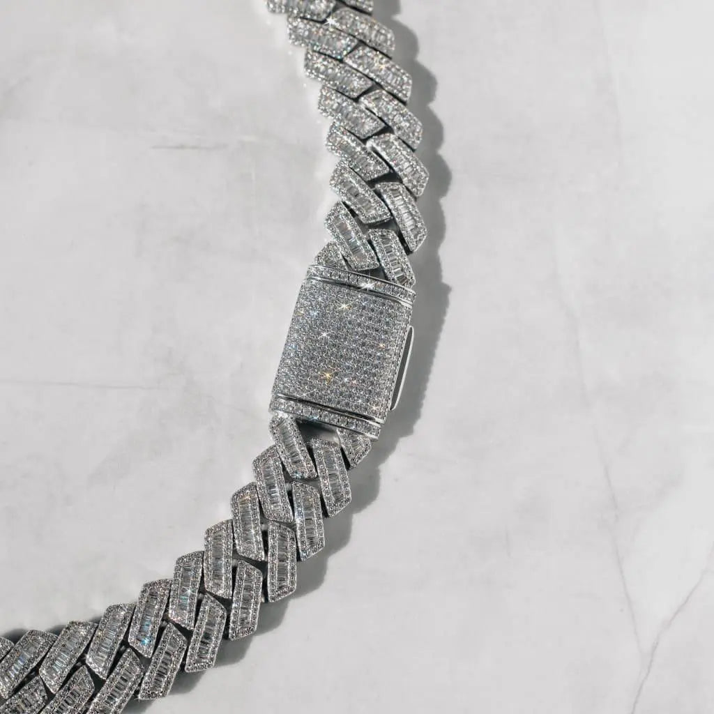CRYSTAL BAGUETTE CUBAN CHAIN