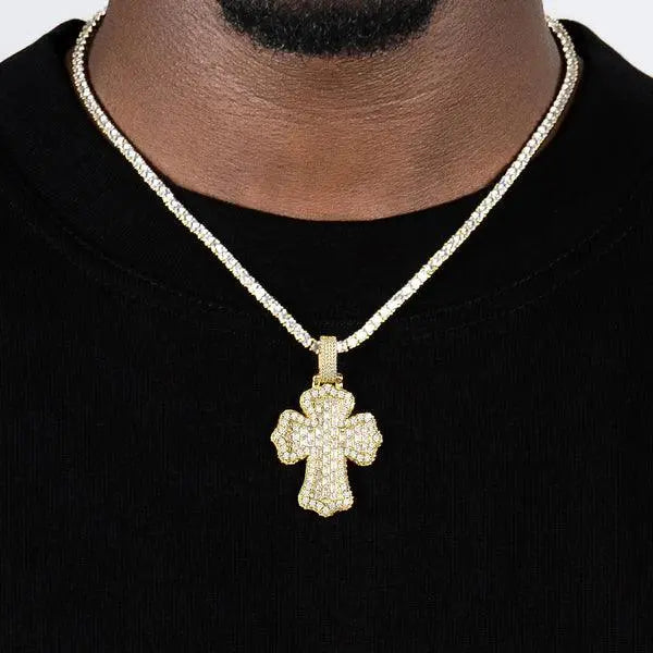 BAGUETTE CROSS PENDANT CHAIN