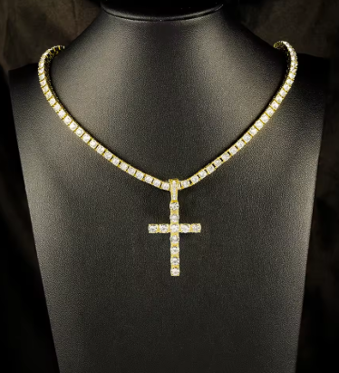 FAITH & FROST CUBAN CROSS 💎