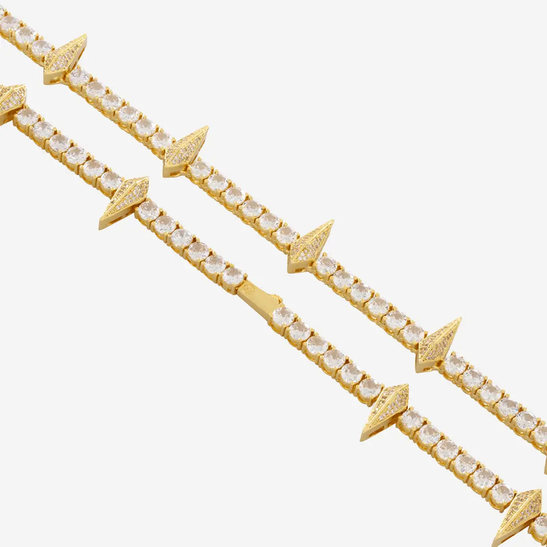 Spike Tennis Chain - Gold