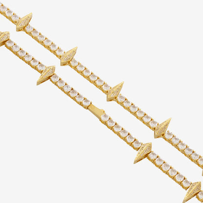 Spike Tennis Chain - Gold