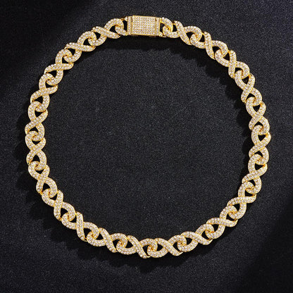 POLISHED OUT INFINITY CUBAN CHAIN