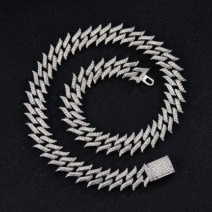 POLISHED OUT JAGGED CUBAN CHAIN