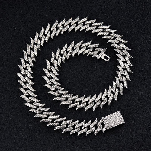 POLISHED OUT JAGGED CUBAN CHAIN
