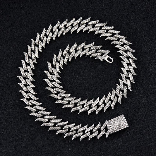 POLISHED OUT JAGGED CUBAN CHAIN