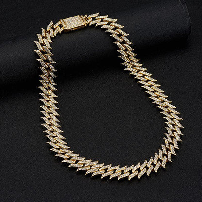 POLISHED OUT JAGGED CUBAN CHAIN
