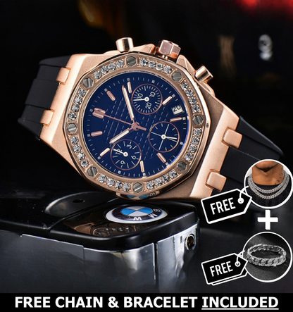 Royale Ice Bezel Chronograph Watch