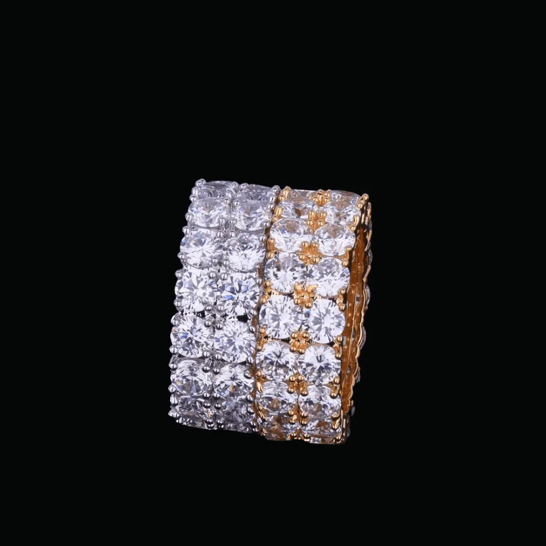 TWO ROW TENNIS ICED RING