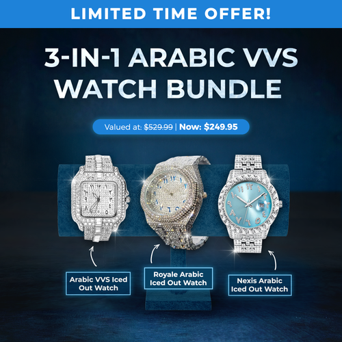 3-in-1 Arabic VVS Watch Bundle