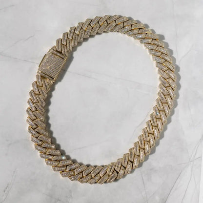 CRYSTAL BAGUETTE CUBAN CHAIN