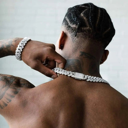 19mm PRONG BAGUETTE CUBAN CHAIN