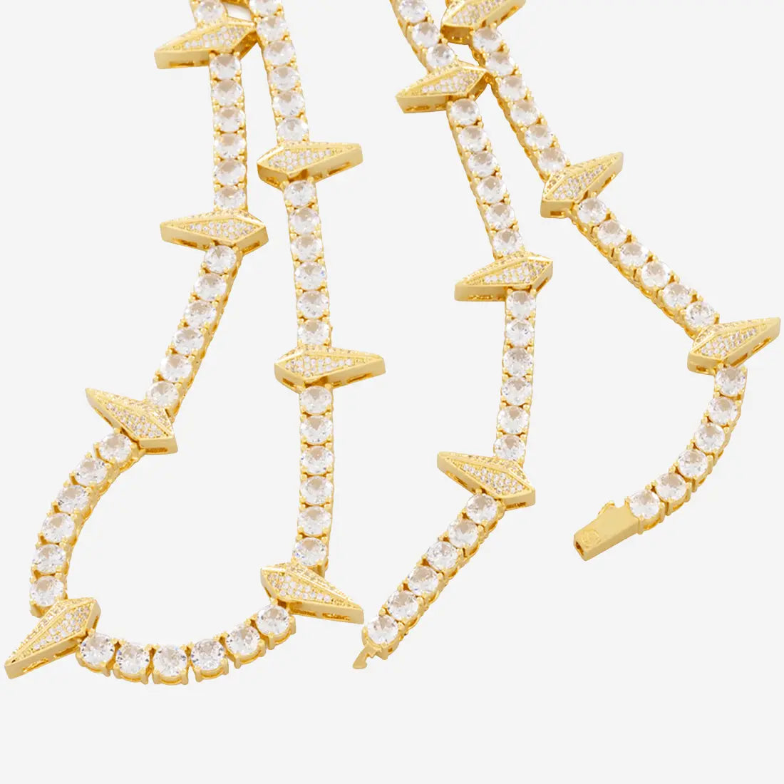 Spike Tennis Chain - Gold
