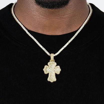 BAGUETTE CROSS PENDANT CHAIN
