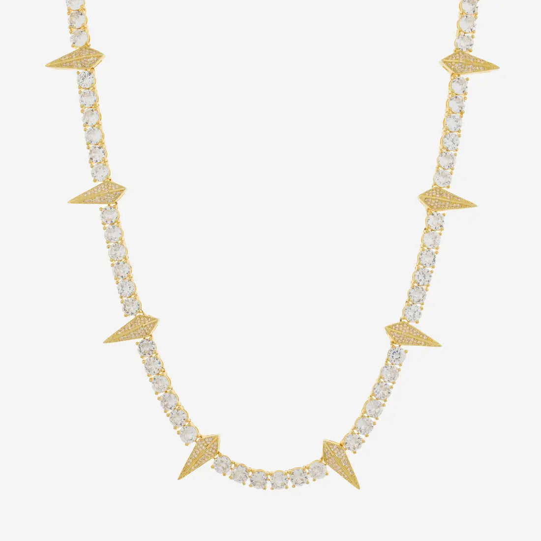 Spike Tennis Chain - Gold