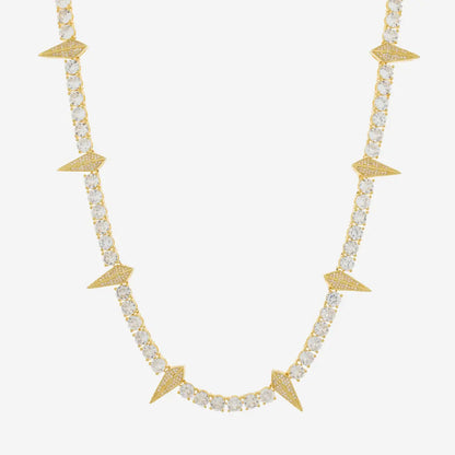 Spike Tennis Chain - Gold
