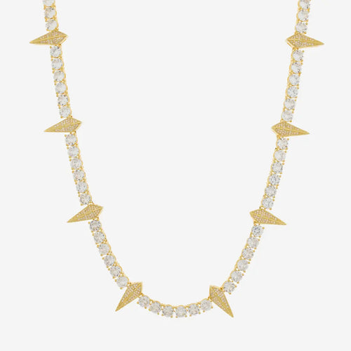 Spike Tennis Chain - Gold