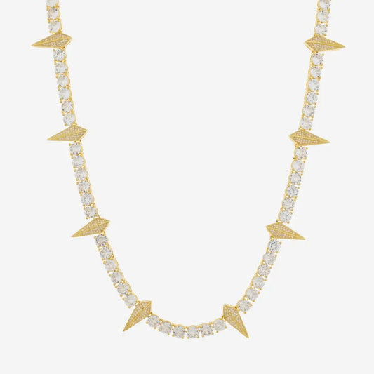 Spike Tennis Chain - Gold